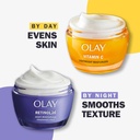 Crème hydratante visage à la vitamine C Olay, crème éclaircissante pour femmes, hydratation instantanée, unifie le teint, réduit les taches brunes et l'hyperpigmentation, soin éclatant pour la peau - Niacinamide, acide lactique, 50 ml