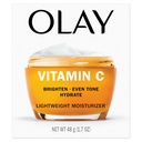 Crème hydratante visage à la vitamine C Olay, crème éclaircissante pour femmes, hydratation instantanée, unifie le teint, réduit les taches brunes et l'hyperpigmentation, soin éclatant pour la peau - Niacinamide, acide lactique, 50 ml